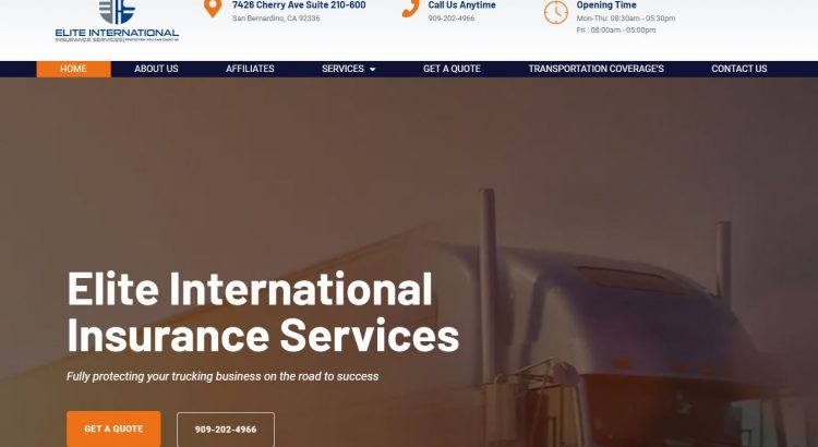 Elite International commercial truck insurance